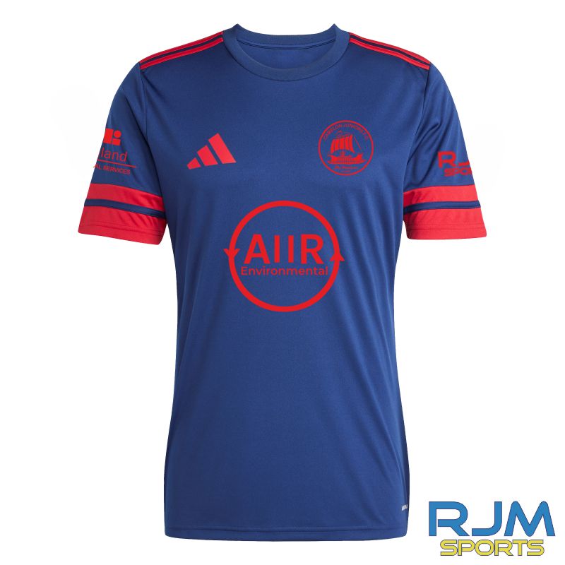 Camelon Juniors FC Away Adidas Squadra 25 Jersey Navy/Red